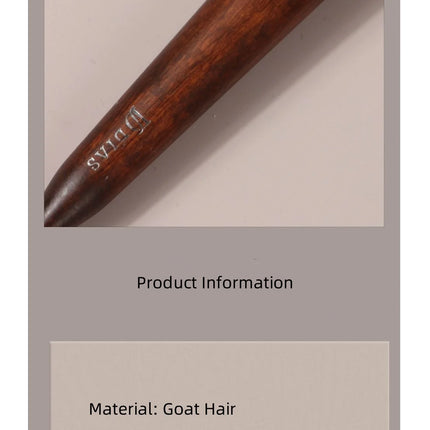 Goat Hair Makeup Brushes Set: Eyeshadow Brush, Foundation Loose Powder Brush, Blush Brush,Comestic Beauty Tools Preminum Quality