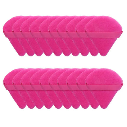 10/20Pcs Triangle Velvet Powder Puff Pizza Flours Mini Face Makeup sponge Cosmetics Washable Lightweight Makeup Tool