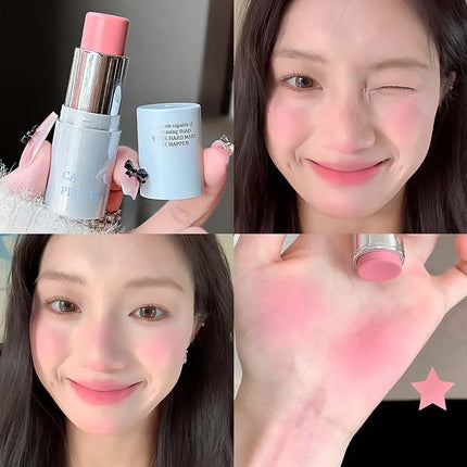 Smooth Blush Stick Expansive Color Natural Long Lasting Matte Makeup Monochrome Creamy Rouge Face Lip Makeup Stick