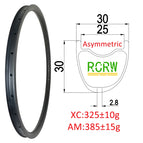 29-30-30 Asymmetric / XC Weight Rim / China Mainland|32 Holes|UD Matte