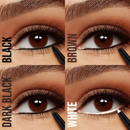1PC Waterproof and Sweat-proof, Black/brown/white, Anti-smudge, High Pigment, Eyeliner Pen, Suitable for Date and Daily Needs