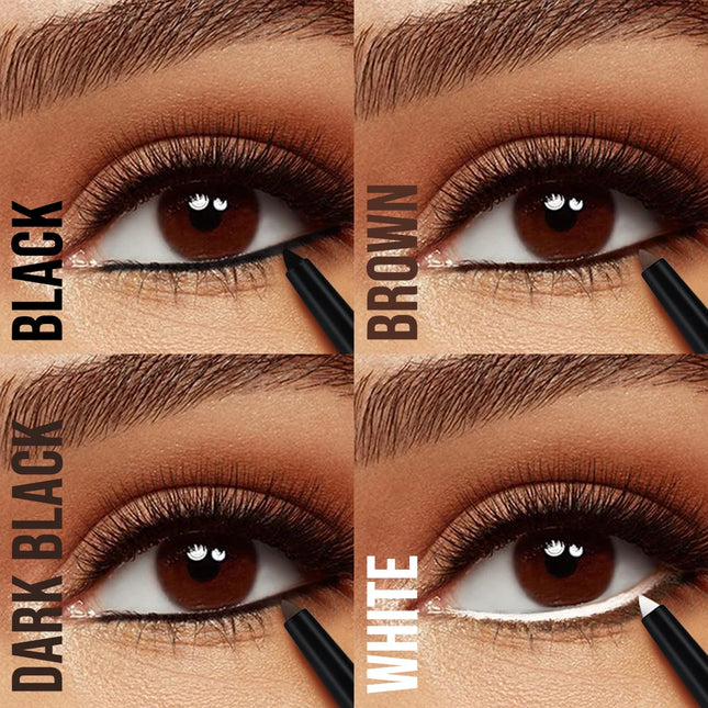 1PC Waterproof and Sweat-proof, Black/brown/white, Anti-smudge, High Pigment, Eyeliner Pen, Suitable for Date and Daily Needs