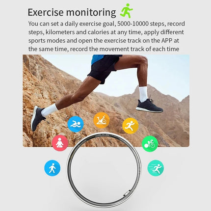 Simple Smart Ring Heart Rate Blood Oxygen Sleep Health Monitor Sport Ring IP68 Waterproof Pedometer Remote Gesture Control Photo