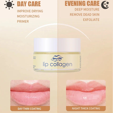 Hyaluronic Acid Collagen Sleep Lip Mask 20g Deep Hydration Lasting Moisturizing Exfoliation Day And Night Can Be Given As A Gift