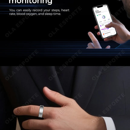 2026 New Smart Ring Heart Rate/Health Sleep Monitor Multi Sport Modes IP68 & 10ATM Waterproof Use Time 3 Days Rings Gift For Man