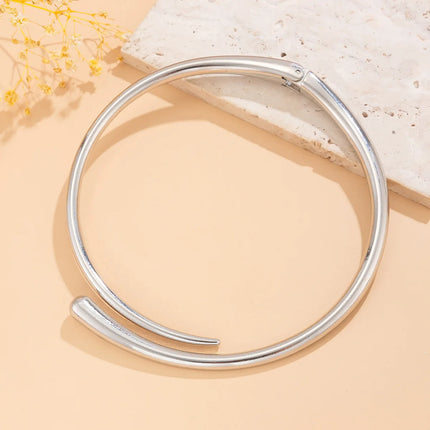 DIEZI Steampunk Irregular Clavicle Torques Necklace For Women Punk Gold Silver Color Statement Chokers Necklace Gift Jewelry