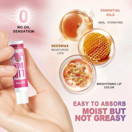 12PCS Moisturizing Fruit Flavor Color Lip Balm Set Hydrating Nourishing Lipstick Set Cracking Lip Care long-lasting moisturizing