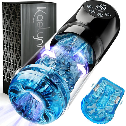 Kaelynn Automatic 7 Sucking Rotating Licking Modes Male Masturbator Cup Pocket Pussy Stroker Blowjob Penis Pump Sex Toys For Men