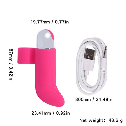 Silicone Rechargeable Finger Vibe, Multi - Speed Clitoral Vibrator, Adult Female Masturbation Toy Sex Toys