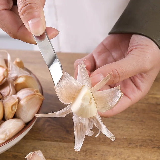 10/1pcs Stainless Steel Garlic Peeler Quick Garlic Peeling Pig Hair Plucking Clip Manual Tweezers Kitchen Gadgets