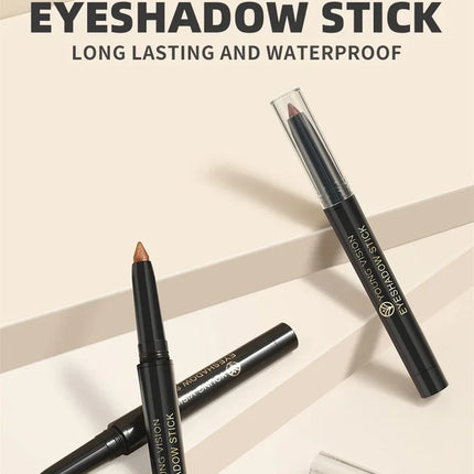 Glitter Brown Eyeshadow Pen Waterproof Lasting Shimmer Matte Lying Silkworm Eyeshadow Pencil Highlighter Stick Eyes Makeup Tools