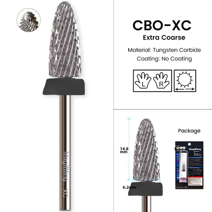 Nail Drill Bits Carbide Large Cone Electric Milling Cutter Gel Polish Remover Grinding Tools DIY Accessories Supplies