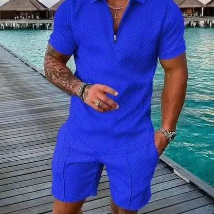 New 3D Digital Printed Men's Fashion Casual Sets Short Sleeve Polo Shirt Suit 2 Pcs Sets Sportwear Male Clothing Ropa Y2k Barata