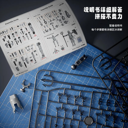 Knight Action Figures Paladin 13 Jointed Movable Shapeshift Robot 3D Printed Mannequin Character Assembl Toys Kids Gifts