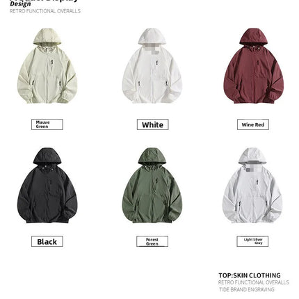 Men's Summer Thin Fishing Jacket UPF50+ UV Protection Quick Dry Hat Outdoor Clothing Breathable Tight Fit Linen Polo Shirt