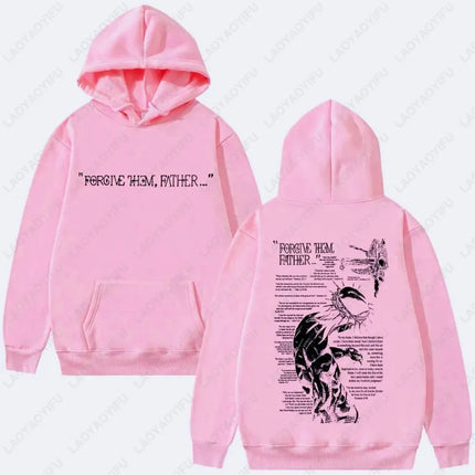 Christian Jesus Merch Forgive Them Father Bible Verse Hoodie Men Women Pullover Hiphop Streetwear Casual Sweatshirt Tops CJ2