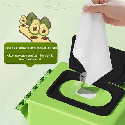 80 PCS Avocado Scented Makeup Removing Wipes - Deep Cleansing, Travel-Friendly, Single-Use
