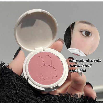 Monochrome Blush Palette Matte Peach Rouge Cute Bunny Rose Red Cheek Tint Blusher Powder Natural Face Contouring Shadow Makeup
