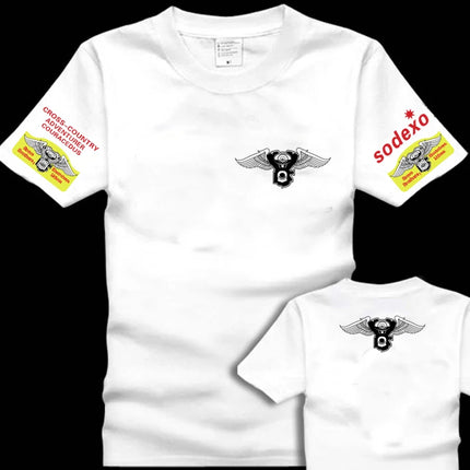 Off-road E-family Cotton Motorcycle T-shirt BMW Printing Short-sleeved Locomotive Racing Car Mercedes-Benz Audi Men's Clothing