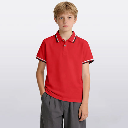 Summer Children's Short-Sleeved POLO Shirt Tennis Boys Sport Tops Button Lapel Tees Toddler Kids School Costume 2-10 Years