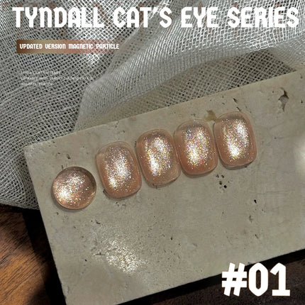 MIANEL 12ML 1-8PCS Lychee Green Lotus Ultra Sparkling Cat Eye Gel Polish High-Density Mirror Glass Bead 2025 Autumn New Arrival