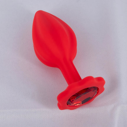 Silicone Anal Plug Plum Blossom Shaped Butt Plug Crystal Base Sex Toys For Woman Men Adult Games Anal Toys Unisex Adult Toys
