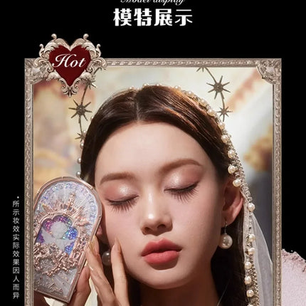 Little Angel Flower Knows Eyeshadow Palette Eye Glitter Make Up Palette Long Lasting 9 Color Eye Shadow For Girl And Women