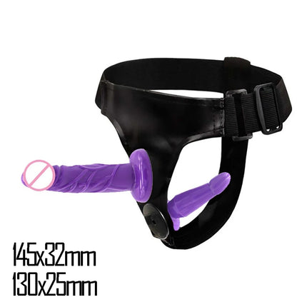 Double Strapon Anal Ultra Elastic Harness Strap On Dildo Lesbian Strap-on Penis Adult Sex Toys For Women