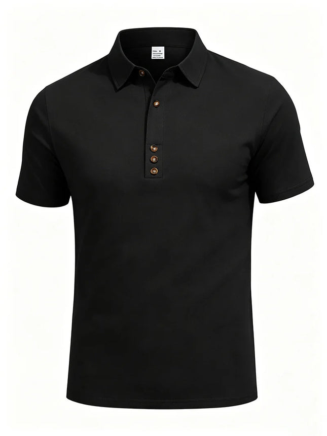 2026 Summer Men Cotton Linen Polo Shirt Short Sleeve Turn Down Collar Loose Fit Casual Daily Office Beach Travel Solid Color Top
