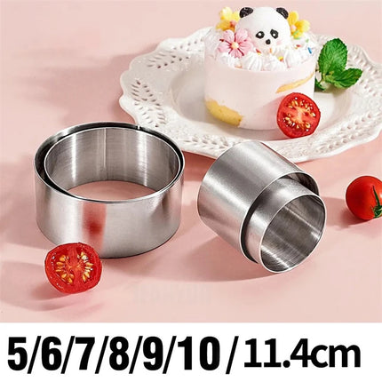 Stainless Steel Circle Cake Ring Mold for Baking 5-11cm Mousse Cake Round Cookie Cutters DIY Party Kitchen Baking Cakes Tools
