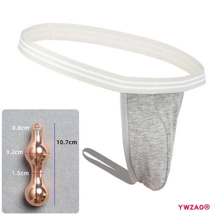 YWZAO Thongs Plug Men's Fisting Underwear Adult Panties Butt Gay Briefs Sexy Ass Dildo Anus Toys Lingerie Anal Sex Grey N03
