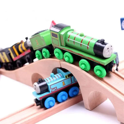 Wooden Track Accessories Beech Wood Railway Train Track Bridge Connector Toys Fit Thomas Wooden Train For Children Birthday Gift