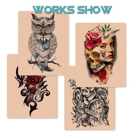 Silicone Tattoo Practice Skin 1/2/3mm Thick Double Side Tattoo Fake Skin Synthetic Leather Permanent Makeup Tattoo Skin
