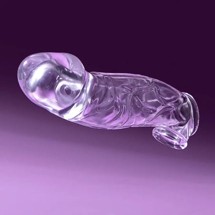 3 Size Reusable Penis Sleeve, Soft Clear Cock Sleeve Penis Extender Adult Sex Toys for Men Women, Durable Penis Enlarger Male