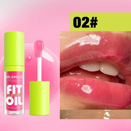 Hydrating Lip Glaze Plump Lips Oil Pearlescent Mirror Lip Gloss Clear Lipstick Lip Tint for Lips Care Moisturizing Lipgloss