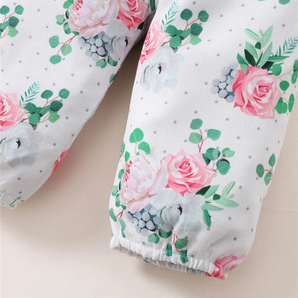Newborn Baby Girl 3PCS Clothes Set Letters Short Sleeve Romper+Flowers Pant+Bowknot Headband Summer Lovely Outfit