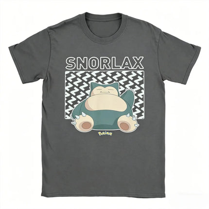 2026 Hot Sale Pokemon Snorlax T-shirt Cute Anime Cartoon Graphic Print Tee Men Women Casual Short Sleeve Summer Top Fans Gift