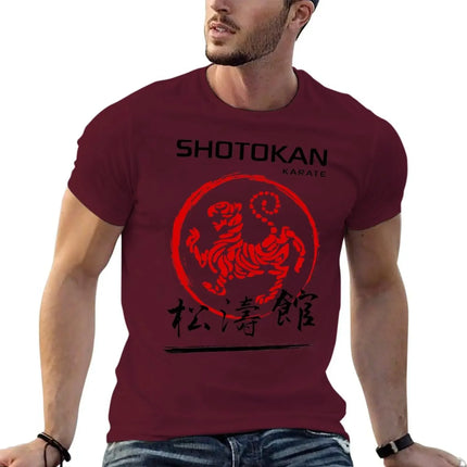 Shotokan Karate Tiger T-Shirt cute clothes anime figures tops street wear mens t shirts top quality