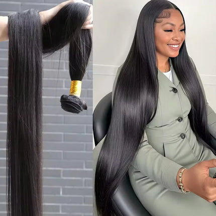 30 40 Inch Bone Straight Human Hair Bundle Natural Brazilian Raw Remy Virgin Human Hair 3/4 Pieces Human Hair Extensions