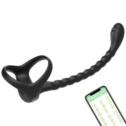 Prostate Massager Cock Ring Vibrators for Men Adult Sex Toy for Men Vibrating Cock Ring Stimulator Remote Control Anal Butt Plug