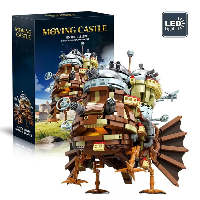 Anime Moving Castle Building Blocks Set, Howls Castle Bulding DIY Model Collectible Toys Birthday Gift for Fans Kids (1513 Pcs)