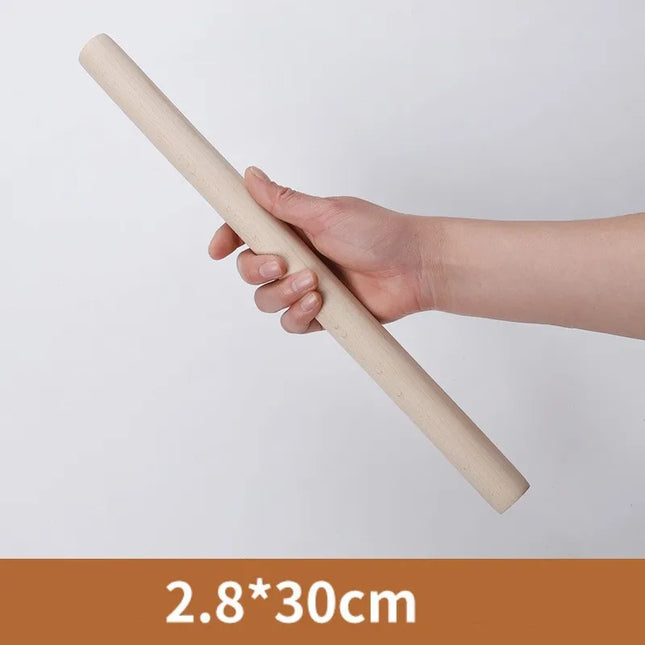 Solid Wood Rolling Pin Noodle Pasta Dumpling Skin Household Rolling Noodle Biscuit Fondant Stick Kitchen Cooking Baking Tool