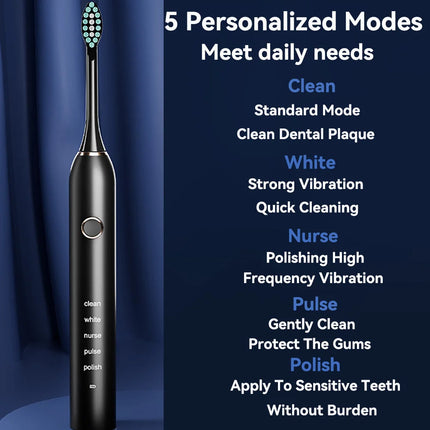 Oral Irrigator Sonic  Electric Toothbrush Set Water Dental Flosser Teeth Portable Cordless USB Cleaner IPX7 Waterproof