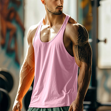 Summer New Men's Tank Top Quick Dry Fitness Tank Top Breathable Comfortable Casual Tank Top Running Pattern Printed Tank Top