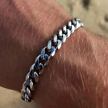 Trendy Cuban Chain Bracelet 3/5/7mm Width Classic Stainless Steel Bracelet for Men Women Jewelry Party Gift