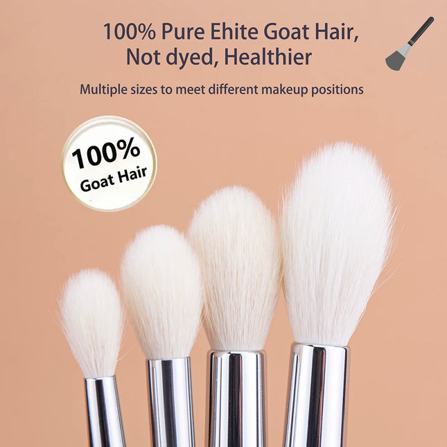 Makeup Highlighter Brush 100% Goat Hair Tapered Highlighter Brush Face Setting Powder Contour Highlighter Sculpting Makeup Tool
