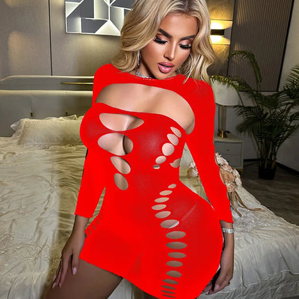 Hot Women's Plus Size Open Crotch Lingerie Bodysuit Sheer Fishnet Stockings Mesh Tights For Seductive Evening Wear bodysuit