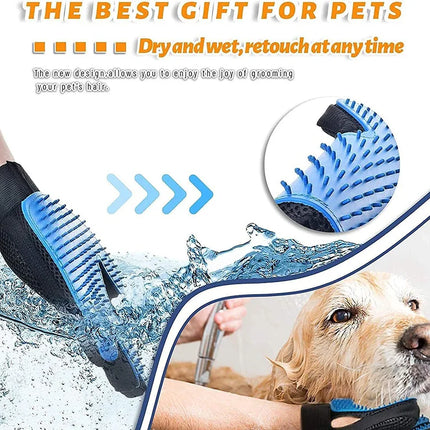 Upgrade Efficient Pet Hair Remover Gloves, Gentle Shedding Brushes for Dogs Cats, Pet Grooming Glove Brush, Deshedding Glove