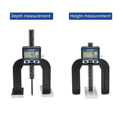 SHAHE Mini Digital Height Gauge Depth Guage for Router Table 0-80mm 3 1/8 inch Depth Gauge Measuring Tool Digital Caliper