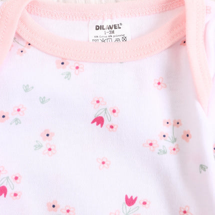3PCS Baby girl onesie New style baby girl clothes Spring/Autumn long-sleeved onesie Cotton fabric Suitable for 0-9months
